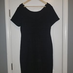 Ashley Stewart black fitted knee length dress